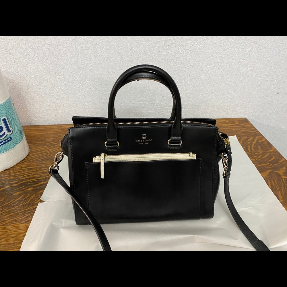 Black large Kate Spade Smooth Leather purse.